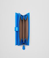 Bottega Veneta® SIGNAL BLUE INTRECCIATO NAPPA CONTINENTAL WALLET Bottega Veneta® SIGNAL BLUE INTRECCIATO NAPPA CONTINENTAL WALLET