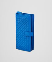Bottega Veneta® SIGNAL BLUE INTRECCIATO NAPPA CONTINENTAL WALLET Bottega Veneta® SIGNAL BLUE INTRECCIATO NAPPA CONTINENTAL WALLET