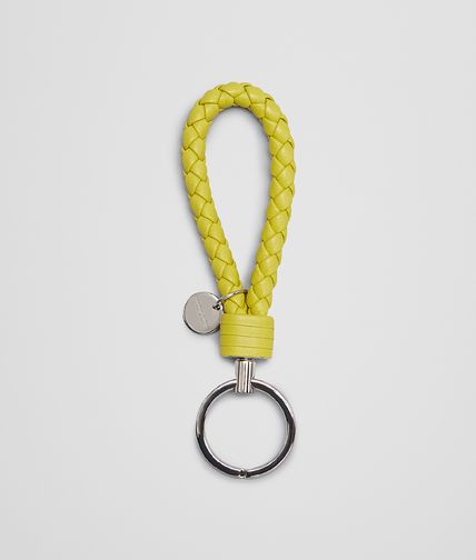 BOTTEGA VENETA - New Chartreuse Intrecciato Nappa Key Ring