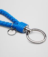 Bottega Veneta® Signal Blue Intrecciato Nappa Key Ring Bottega Veneta® Signal Blue Intrecciato Nappa Key Ring