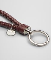 Bottega Veneta® Aubergine Intrecciato Nappa Key Ring Bottega Veneta® Aubergine Intrecciato Nappa Key Ring