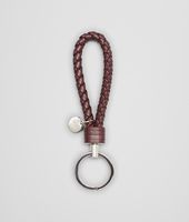 Bottega Veneta® Aubergine Intrecciato Nappa Key Ring Bottega Veneta® Aubergine Intrecciato Nappa Key Ring
