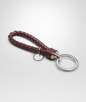 Bottega Veneta® Aubergine Intrecciato Nappa Key Ring Bottega Veneta® Aubergine Intrecciato Nappa Key Ring