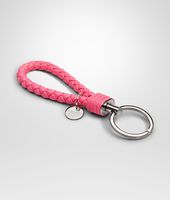 Bottega Veneta® ROSA SHOCK INTRECCIATO NAPPA KEY RING Bottega Veneta® ROSA SHOCK INTRECCIATO NAPPA KEY RING