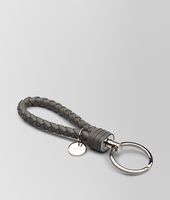 Bottega Veneta® NEW LIGHT GREY INTRECCIATO NAPPA KEY RING Bottega Veneta® NEW LIGHT GREY INTRECCIATO NAPPA KEY RING