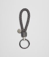 Bottega Veneta® NEW LIGHT GREY INTRECCIATO NAPPA KEY RING Bottega Veneta® NEW LIGHT GREY INTRECCIATO NAPPA KEY RING