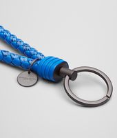 Bottega Veneta® SIGNAL BLUE Intrecciato Ayers Livrea KEY RING Bottega Veneta® SIGNAL BLUE Intrecciato Ayers Livrea KEY RING