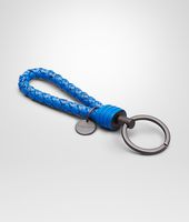 Bottega Veneta® SIGNAL BLUE Intrecciato Ayers Livrea KEY RING Bottega Veneta® SIGNAL BLUE Intrecciato Ayers Livrea KEY RING