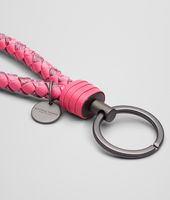 Bottega Veneta® Rosa Shock Intrecciato Ayers Livrea Key Ring Bottega Veneta® Rosa Shock Intrecciato Ayers Livrea Key Ring