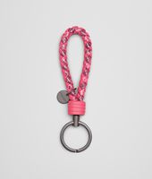 Bottega Veneta® Rosa Shock Intrecciato Ayers Livrea Key Ring Bottega Veneta® Rosa Shock Intrecciato Ayers Livrea Key Ring