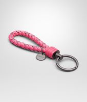 Bottega Veneta® Rosa Shock Intrecciato Ayers Livrea Key Ring Bottega Veneta® Rosa Shock Intrecciato Ayers Livrea Key Ring