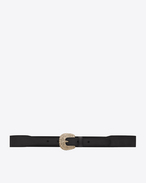 Western Saint Laurent Belt in Black Leather