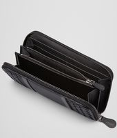 Bottega Veneta® NERO INTRECCIATO NAPPA AYERS ZIP AROUND WALLET Bottega Veneta® NERO INTRECCIATO NAPPA AYERS ZIP AROUND WALLET