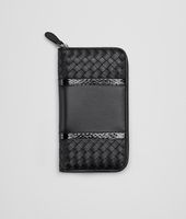 Bottega Veneta® NERO INTRECCIATO NAPPA AYERS ZIP AROUND WALLET Bottega Veneta® NERO INTRECCIATO NAPPA AYERS ZIP AROUND WALLET
