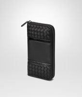 Bottega Veneta® NERO INTRECCIATO NAPPA AYERS ZIP AROUND WALLET Bottega Veneta® NERO INTRECCIATO NAPPA AYERS ZIP AROUND WALLET