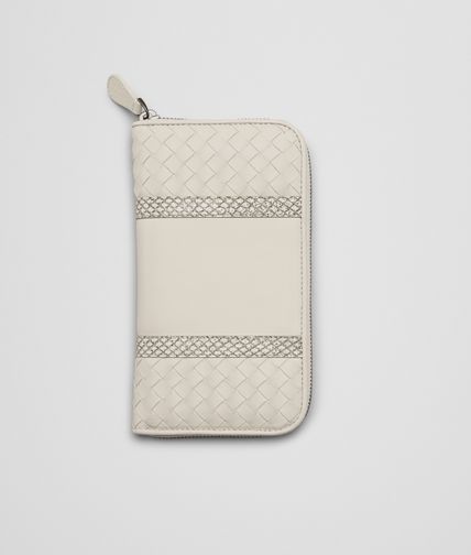 BOTTEGA VENETA - PORTEMONNAIE MIT ZIP AUS NAPPALEDER INTRECCIATO UND AYERS MIST