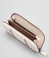 Bottega Veneta® PALE INTRECCIATO NAPPA AYERS ZIP AROUND WALLET Bottega Veneta® PALE INTRECCIATO NAPPA AYERS ZIP AROUND WALLET