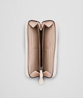 Bottega Veneta® PALE INTRECCIATO NAPPA AYERS ZIP AROUND WALLET Bottega Veneta® PALE INTRECCIATO NAPPA AYERS ZIP AROUND WALLET