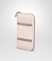 Bottega Veneta® PALE INTRECCIATO NAPPA AYERS ZIP AROUND WALLET Bottega Veneta® PALE INTRECCIATO NAPPA AYERS ZIP AROUND WALLET