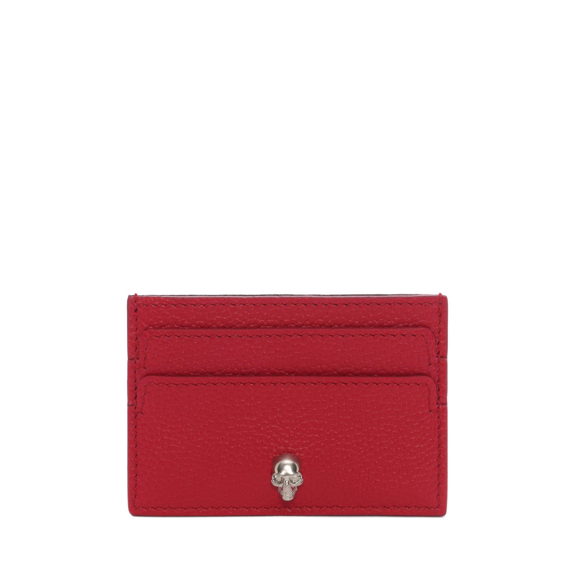 Grain Calf Leather Card Holder Alexander McQueen Card Holder