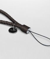 Bottega Veneta® Ebano Intrecciato Nappa Cell Phone Strap Bottega Veneta® Ebano Intrecciato Nappa Cell Phone Strap