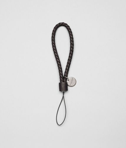 BOTTEGA VENETA - Ebano Intrecciato Nappa Cell Phone Strap