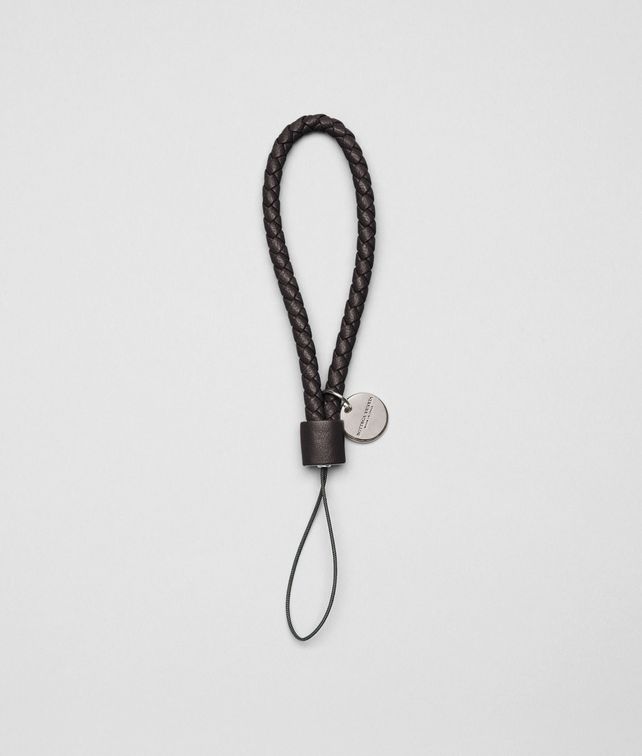BOTTEGA VENETA Ebano Intrecciato Nappa Cell Phone Strap Other Leather Accessory E fp