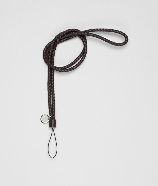 BOTTEGA VENETA Handyband aus Nappaleder Intrecciato Ebano Weiteres Leder Accessoire E fp