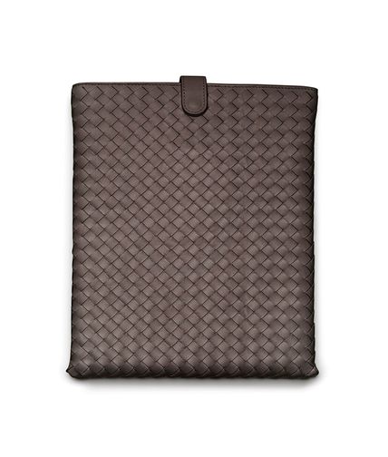 BOTTEGA VENETA - iPad-Hülle aus Nappaleder Intrecciato Ebano