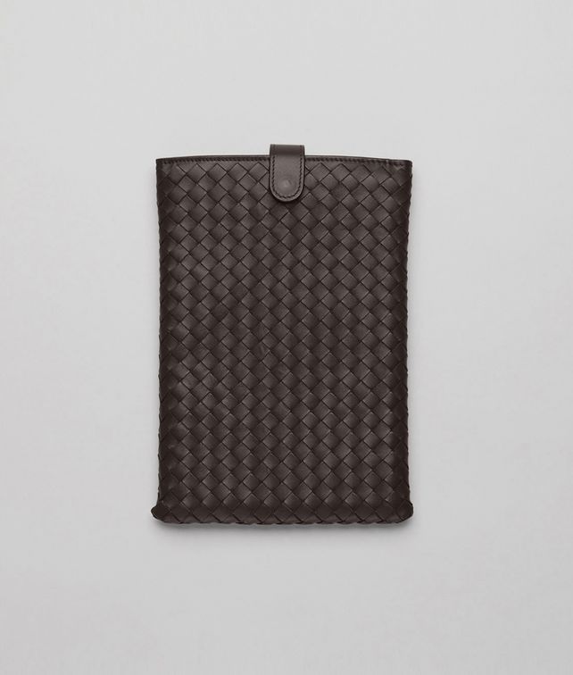 BOTTEGA VENETA Ebano Intrecciato Nappa Mini Ipad Case Other Leather Accessory E fp