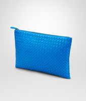Bottega Veneta® PORTA DOCUMENTI SIGNAL BLUE IN NAPPA INTRECCIATA Bottega Veneta® PORTA DOCUMENTI SIGNAL BLUE IN NAPPA INTRECCIATA