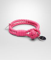Bottega Veneta® ROSA SHOCK INTRECCIATO NAPPA BRACELET Bottega Veneta® ROSA SHOCK INTRECCIATO NAPPA BRACELET