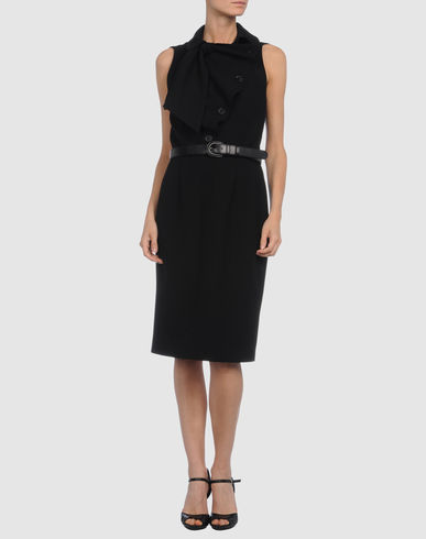 christian dior belted dress in black