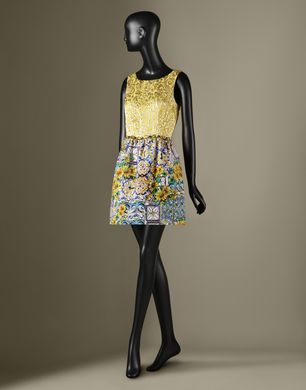 ABITO CORTO MIX AND MATCH - Vestiti corti - Dolce&Gabbana - Inverno 2014 ABITO CORTO MIX AND MATCH - Vestiti corti - Dolce&Gabbana - Inverno 2014