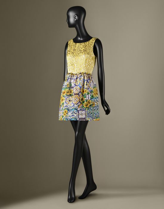 ABITO CORTO MIX AND MATCH - Vestiti corti - Dolce&Gabbana - Inverno 2014 ABITO CORTO MIX AND MATCH - Vestiti corti - Dolce&Gabbana - Inverno 2014