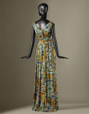 ABITO LUNGO STAMPA MAIOLICHE - Vestiti lunghi - Dolce&Gabbana - Inverno 2014 ABITO LUNGO STAMPA MAIOLICHE - Vestiti lunghi - Dolce&Gabbana - Inverno 2014