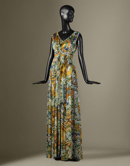 ABITO LUNGO STAMPA MAIOLICHE - Vestiti lunghi - Dolce&Gabbana - Inverno 2014 ABITO LUNGO STAMPA MAIOLICHE - Vestiti lunghi - Dolce&Gabbana - Inverno 2014