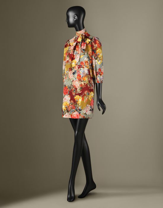 ABITO CORTO STAMPA MEZZO PUNTO - Vestiti corti - Dolce&Gabbana - Inverno 2014 ABITO CORTO STAMPA MEZZO PUNTO - Vestiti corti - Dolce&Gabbana - Inverno 2014