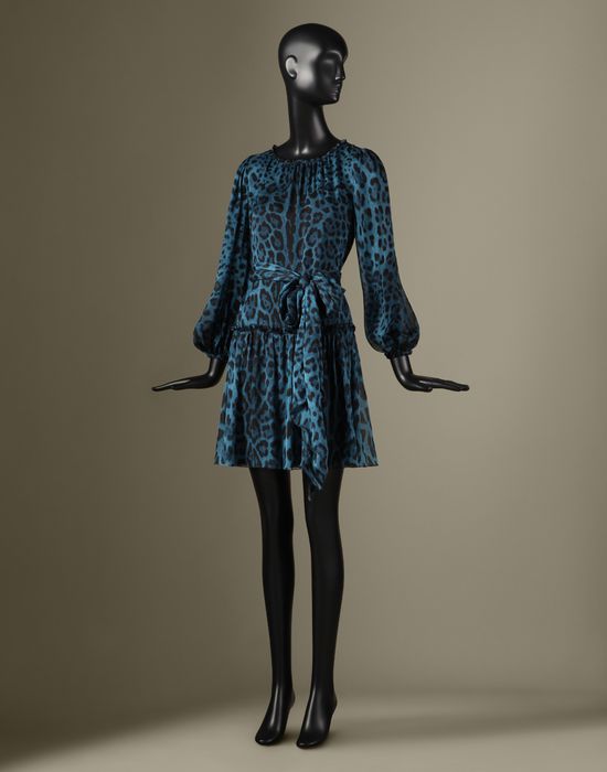 LEOPARD PRINT MINI DRESS - Short dresses - Dolce&Gabbana - Winter 2014 LEOPARD PRINT MINI DRESS - Short dresses - Dolce&Gabbana - Winter 2014