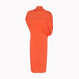 STELLA McCARTNEY, Midi, Solid Wool Draped Jersey Dress