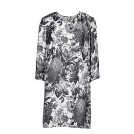 STELLA McCARTNEY, Midi, Black Toile De Jouy Print Anemone Dress 