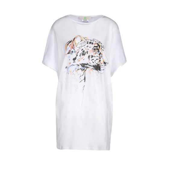 Stella McCartney, Organic Cotton Leopard Head Print Dress
