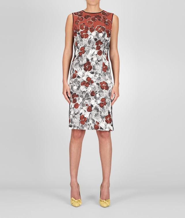 BOTTEGA VENETA Studded Silk Primerose Print Dress Dress D fp