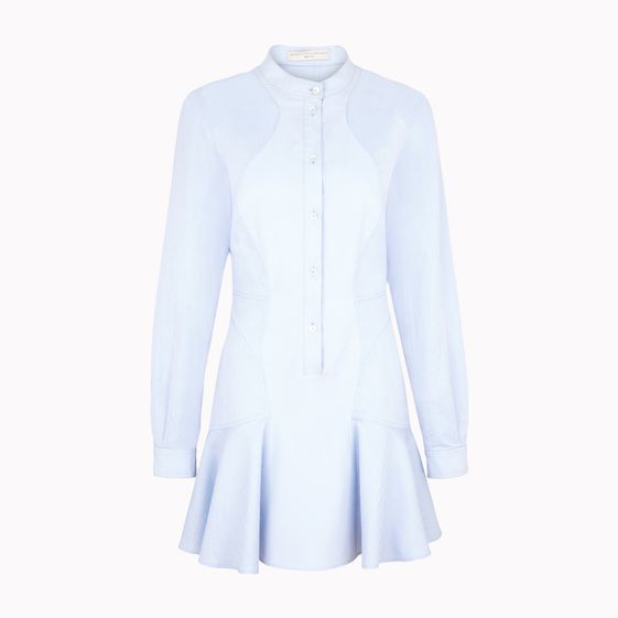 Stella McCartney, Light Blue Paneled Shirt Dress