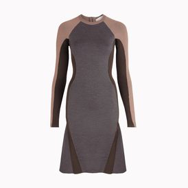 STELLA McCARTNEY, Mini, Black Tough Cuts Long Sleeved Dress