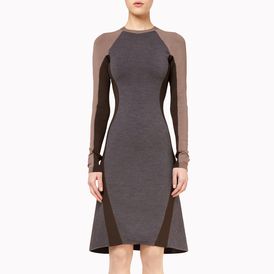 STELLA McCARTNEY, Mini, Black Tough Cuts Long Sleeved Dress