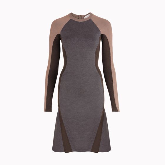 Stella McCartney, Black Tough Cuts Long Sleeved Dress