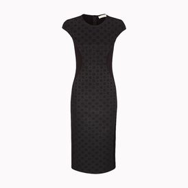 STELLA McCARTNEY, Midi, Black Brocade Bonded Milos Dress