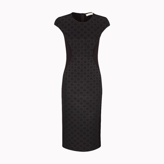 Stella McCartney, Black Brocade Bonded Milos Dress