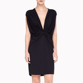 STELLA McCARTNEY, Mini, Solid Wool Jersey Sleeveless Dress 